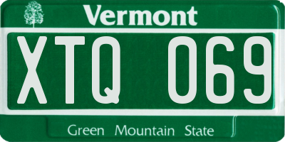 VT license plate XTQ069