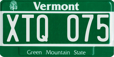 VT license plate XTQ075