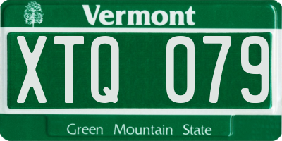 VT license plate XTQ079