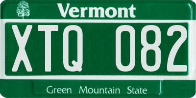 VT license plate XTQ082