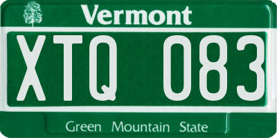 VT license plate XTQ083