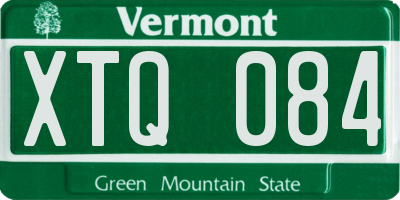 VT license plate XTQ084