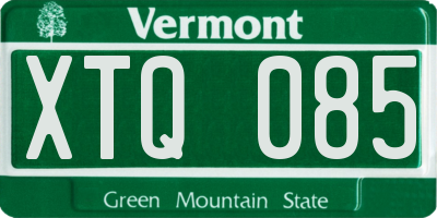 VT license plate XTQ085