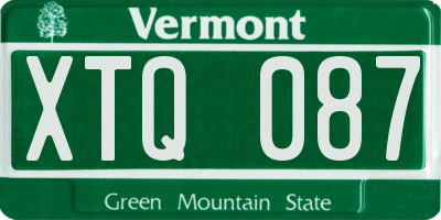 VT license plate XTQ087