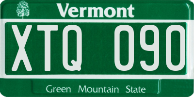 VT license plate XTQ090