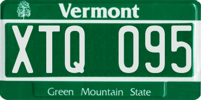 VT license plate XTQ095