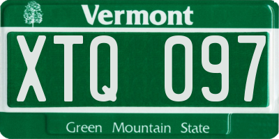 VT license plate XTQ097