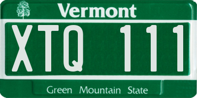 VT license plate XTQ111