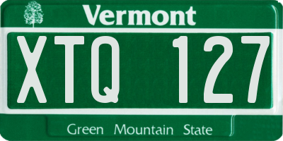 VT license plate XTQ127