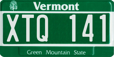 VT license plate XTQ141