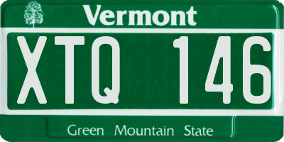 VT license plate XTQ146
