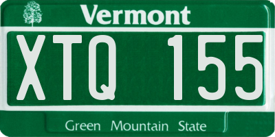 VT license plate XTQ155