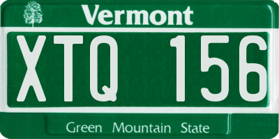 VT license plate XTQ156