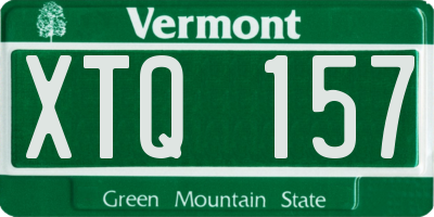 VT license plate XTQ157