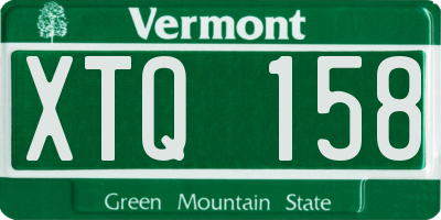 VT license plate XTQ158