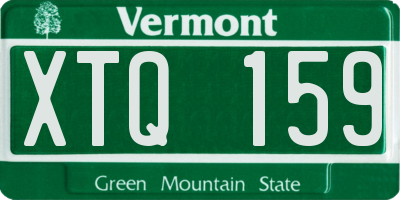 VT license plate XTQ159