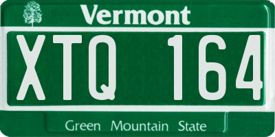 VT license plate XTQ164