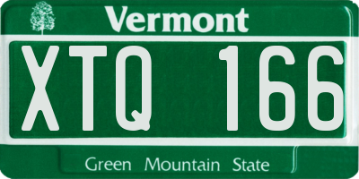 VT license plate XTQ166