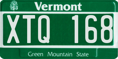 VT license plate XTQ168