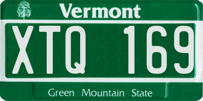 VT license plate XTQ169