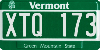 VT license plate XTQ173