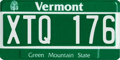 VT license plate XTQ176
