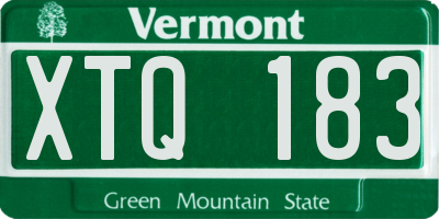 VT license plate XTQ183