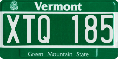 VT license plate XTQ185