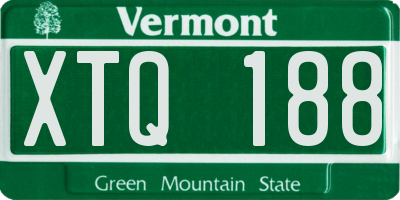 VT license plate XTQ188