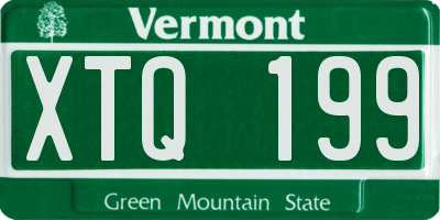 VT license plate XTQ199