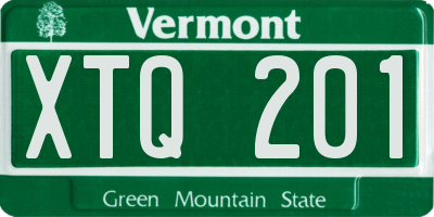 VT license plate XTQ201