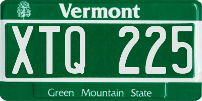 VT license plate XTQ225