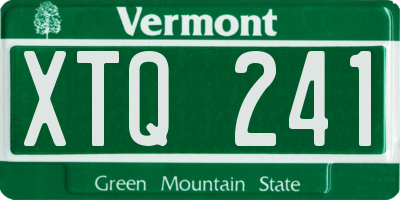 VT license plate XTQ241