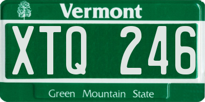 VT license plate XTQ246