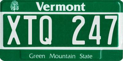 VT license plate XTQ247