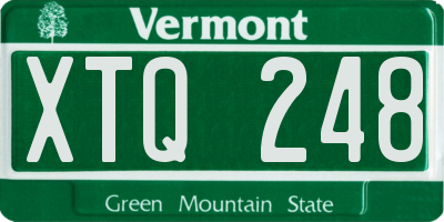 VT license plate XTQ248