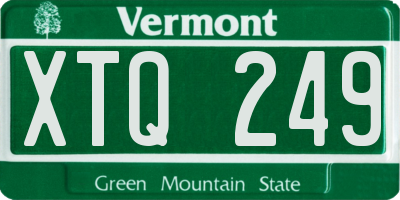 VT license plate XTQ249