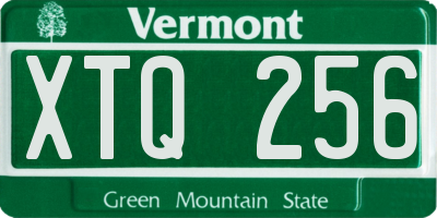 VT license plate XTQ256