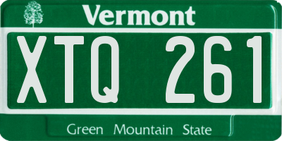 VT license plate XTQ261