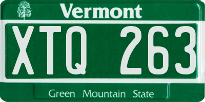 VT license plate XTQ263