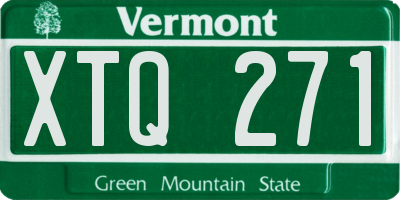 VT license plate XTQ271