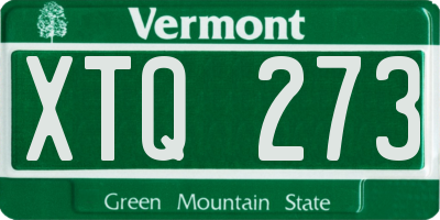 VT license plate XTQ273