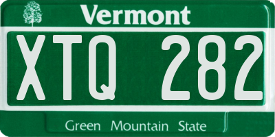VT license plate XTQ282