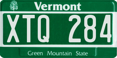 VT license plate XTQ284