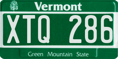 VT license plate XTQ286