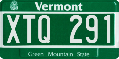 VT license plate XTQ291