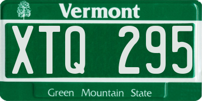 VT license plate XTQ295