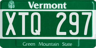 VT license plate XTQ297