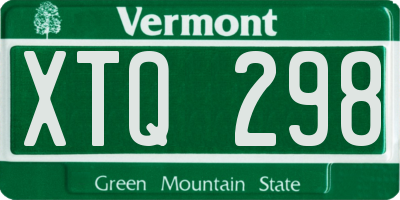 VT license plate XTQ298