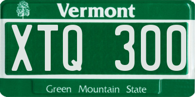 VT license plate XTQ300